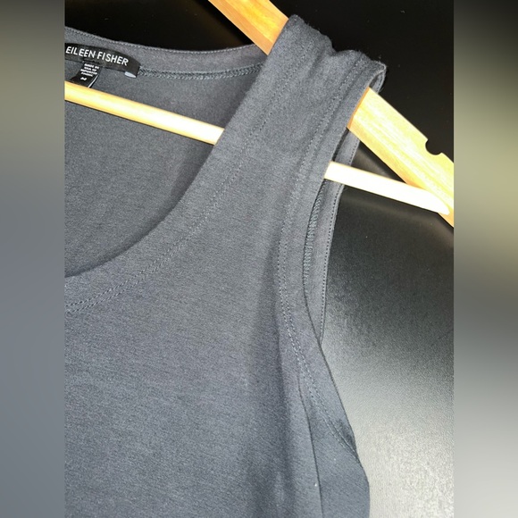 Eileen Fisher Dark Grey Sleeveless Soft & Stretchy Rayon Tank Size Medium EUC - Picture 4 of 6